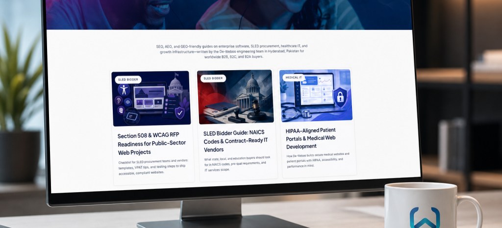 De Weboo Platform — interface showcase
